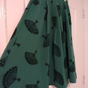 Green Midi Skirt ^^ Betty Page ^^  MEDIUM